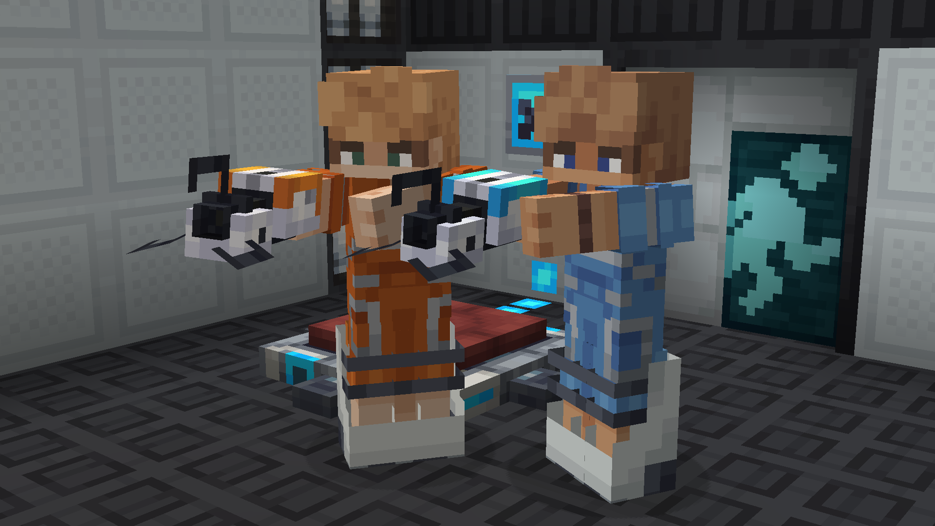 Two test subjects waiting for cake